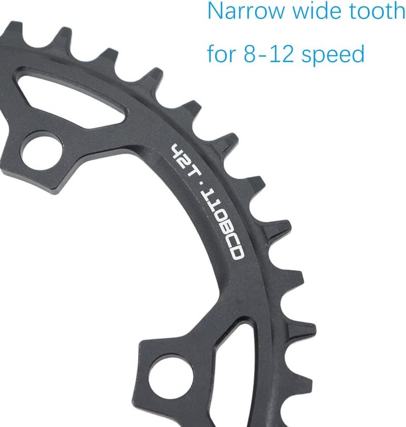 DJC Components DJC Bike Chainring 110BCD Round Road Bike Chainring Narrow Wide Tooth 5 Arms Aluminum Lightweight for Force Red Rival s350 s900 36 38 40 42 44 46 48 50 52 54 56T - Image 3